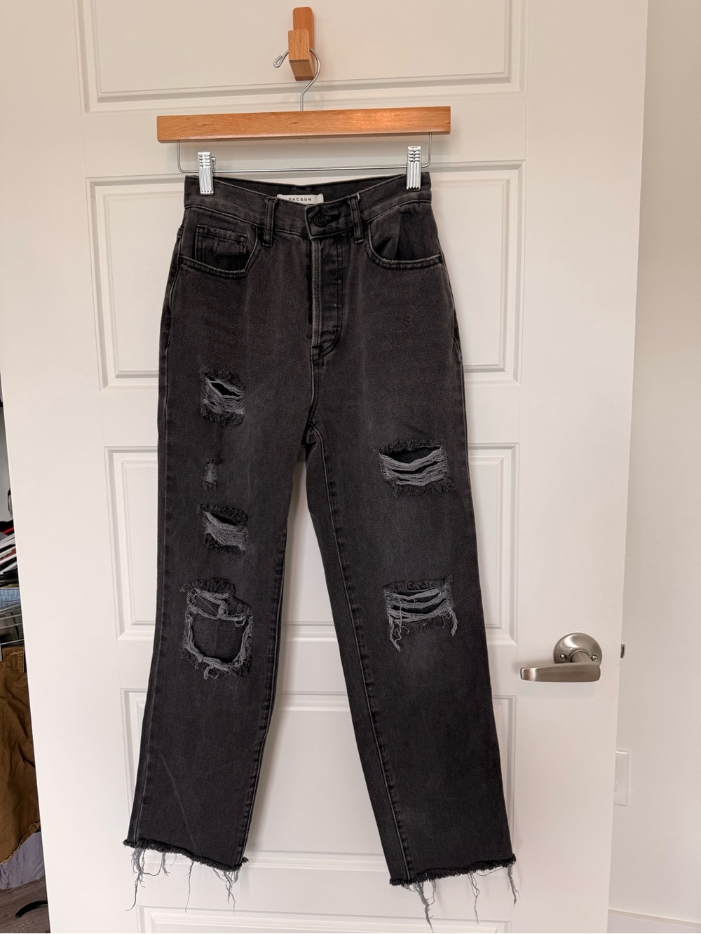 PacSun High Rise Straight Leg Distressed Jeans - Size 23 womens